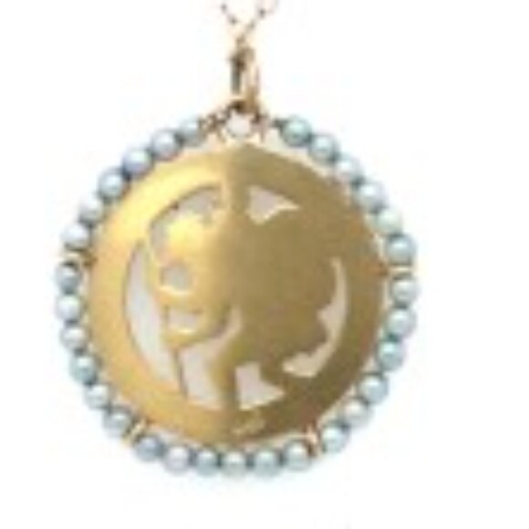 14K St. Christopher Men's Protect Us Pendant Yellow Gold - Picture 5 of 6